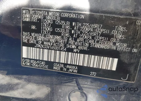 2006 Toyota Rav4 Base V6 z USA, uszkodzony, nr VIN JTMZK33V165001454